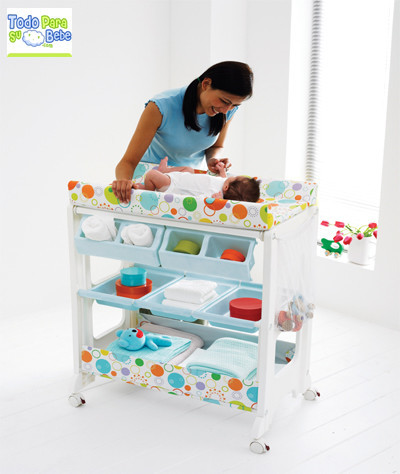 Bañar al bebé en la habitación: cambiador o bañera Bebe decoración Bañeras