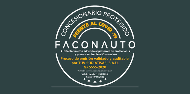 Sello Faconauto Concesionario Coronavirus