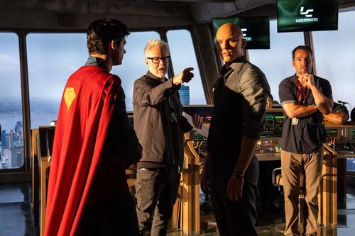 James Gunn en el rodaje de Superman