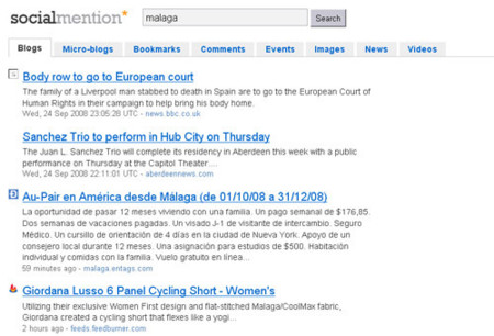 Socialmention, búsquedas de conversaciones en la web