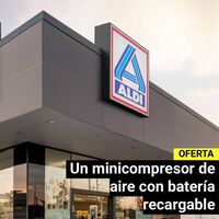 Aldi recibe este fin de semana un minicompresor de aire portátil por 24,99 euros que te ahorrará tener que ir a la gasolinera 
