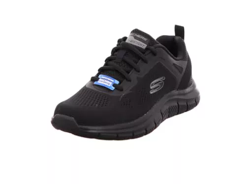 Skechers Track Broader, Zapatillas de Deporte Hombre, Black Mesh Pu, 41 EU