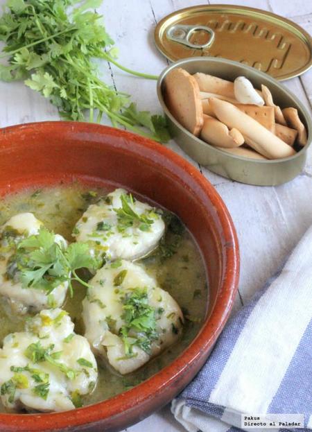 Rape en salsa verde de cilantro. Receta