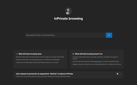Edge mejora la navegación en el modo In Private: el modo estricto se puede activar en un sólo click