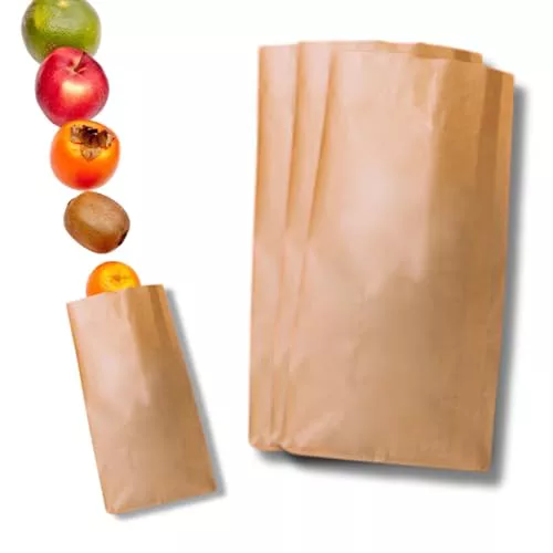200 Bolsas Papel Kraft 14 x 6 x 25 – Bolsas Panaderiavoltorio Bocadillo