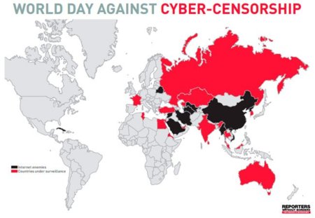 Los países "enemigos de Internet" según Reporteros sin fronteras