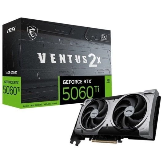 MSI GeForce RTX 5060 Ti VENTUS 2X OC PLUS 16GB GDDR7 Reflex 2 RTX AI DLSS4