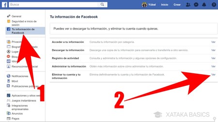 acaba de conectar eliminar perfil