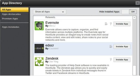 Hootsuite se integra ahora también con Evernote y Zendesk
