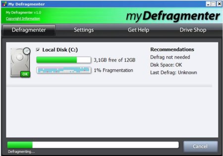 myDefragmenter, una sencilla utilidad para mantener desfragmentados nuestros discos duros