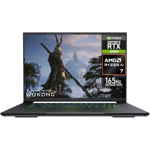 GIGABYTE Laptop Gamer Aero X16, NVIDIA GeForce RTX 5060 AMD Ryzen AI 7 350, 32 GB/1TB SSD 