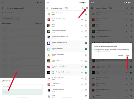 Google Play をクリーンアップする