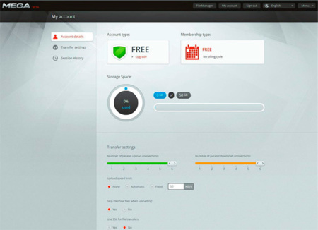El nuevo aspecto de Mega, el sucesor de Megaupload que se presentará este sábado. La imagen de la semana