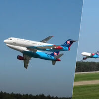 No son cazas, son aviones del Gobierno de Eslovaquia: el día que un Airbus A319 y un Fokker 100 se robaron el show
