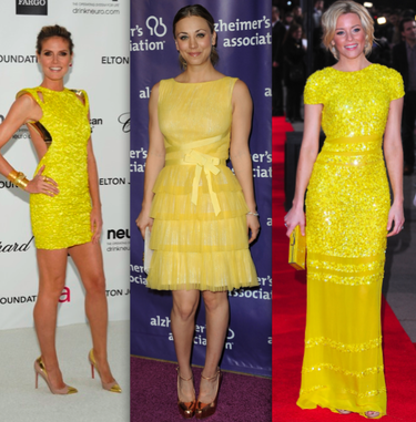 Las celebrities optan por los vestidos amarillos ¿quién ha dicho mala suerte?