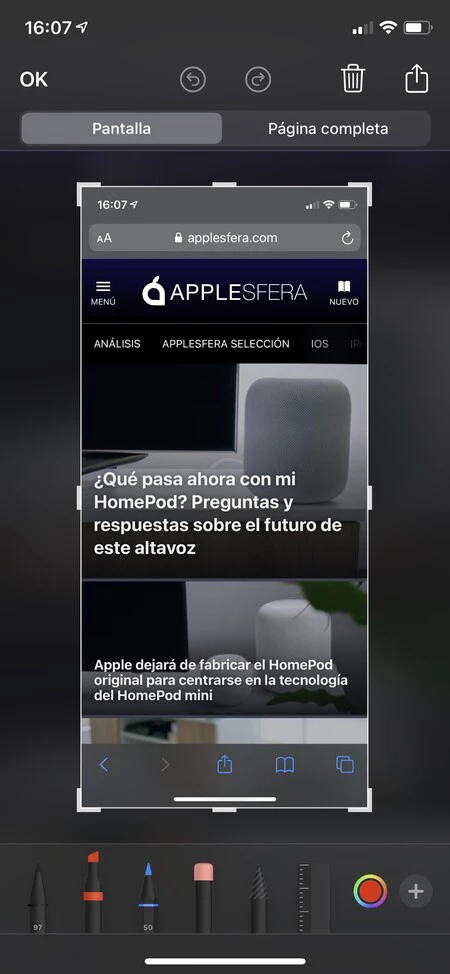 iPhoneのスクリーンショット