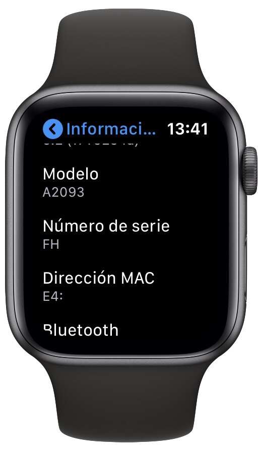 Cómo encontrar el número de serie de nuestro Apple Watch