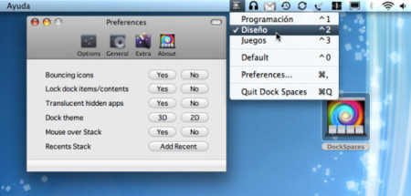 DockSpaces: Utiliza hasta cinco Docks virtuales en Leopard