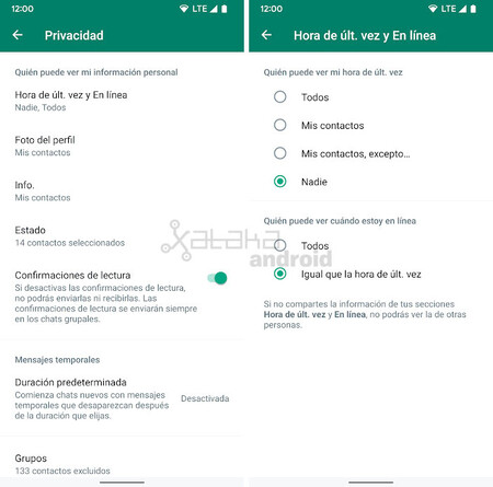 Información Personal en Whatsapp