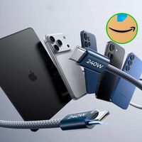 Cable USB-C con potencia de hasta 240W y por solo 120 pesos. Es compatible con iPhone y Android 