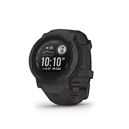 Garmin Instinct 2, Reloj Inteligente con GPS Resistente al Agua, Funciones Deportivas, Pulsioximetría, Puntuación de Sueño y Notificaciones del Smartphone, Negro