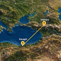 A "linha de visão" mais longa de todo o planeta: uma fotografia real da Turquia vista a 500 quilômetros do Cáucaso 