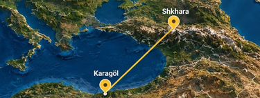 A "linha de visão" mais longa de todo o planeta: uma fotografia real da Turquia vista a 500 quilômetros do Cáucaso 