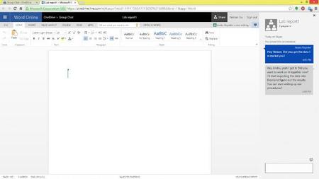 Office Online incorpora el chat de Skype a la edición colaborativa de documentos