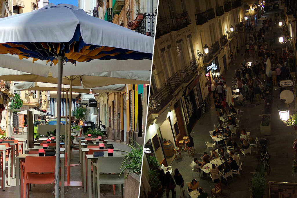 Vivir en un barrio de moda es un infierno. La solución de Valencia: terrazas que absorben el ruido y te avisan si te pasas de volumen