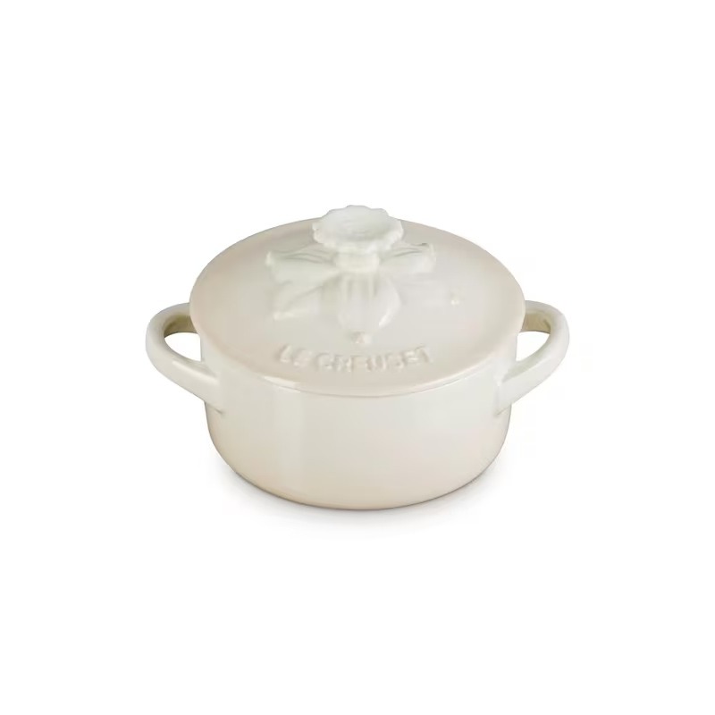 Mini cocotte cerámica de gres Le Creuset - Crema
