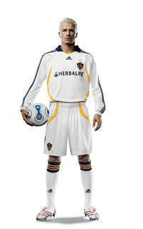 David Beckham, vestido del L.A. Galaxy