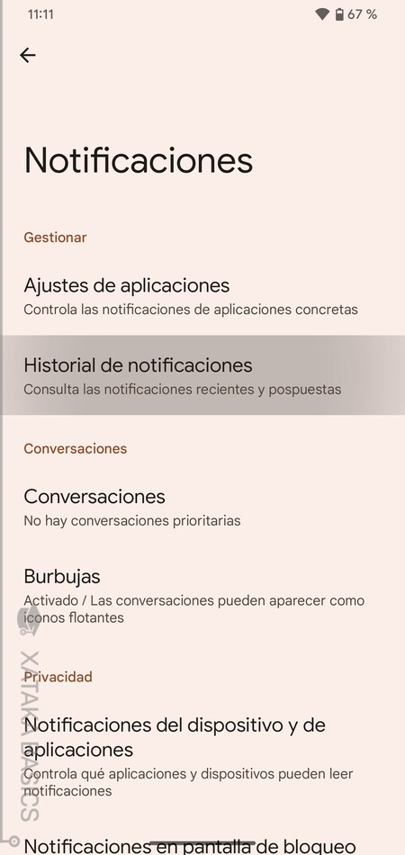 Historial Notificaciones