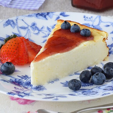Tarta de queso ligera: es una tarta, sí, pero la que menos pesa de todas