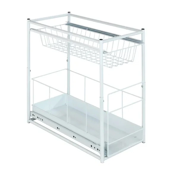 Organizador bajo fregadero extraíble con 2 compartimentos 