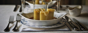 Paccheri rellenos de boletus y jamón ibérico, receta para una celebración especial