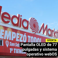 MediaMarkt deja precio de outlet esta enorme tele OLED de 77 pulgadas: con barra de sonido de regalo o reembolso de 200 euros