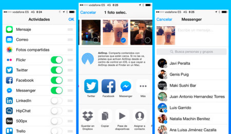 Facebook Messenger se suma a las extensiones de iOS 8