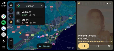 Headunit Revived ejecutándose en un móvil Android