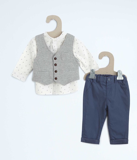 Conjunto De Vestir 3 Piezas Azul Bebe Nino Tv958 1 Zc1