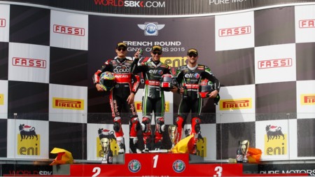 Podio SBK Francia 2