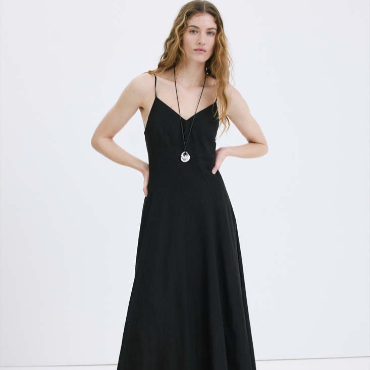 Vestido lino tirantes ajustables