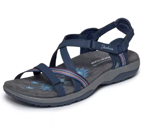 Skechers Sandalias Planas Mujer Reggae Slim - Sun Array Marino