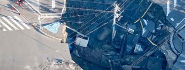 Un socavón gigantesco se ha tragado un camión en medio de una ciudad de Japón. El conductor lleva seis días desaparecido y el agujero cada vez es más grande