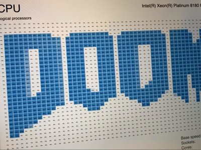 Este loco usa un supercomputador para jugar Doom en el Administrador de tareas de Windows 10 y es tan alucinante como suena