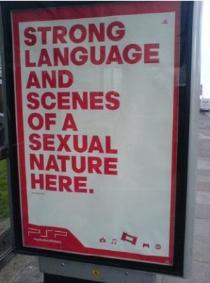 Anuncio de PSP promueve lenguaje obsceno y sexo