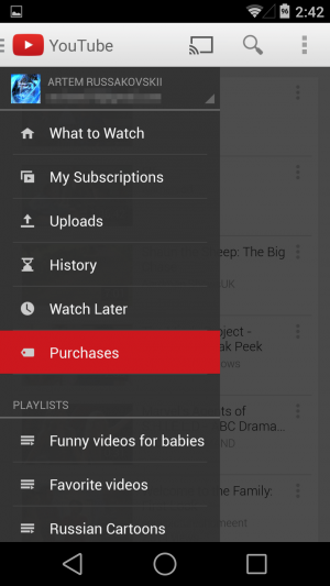 Youtube para Android ya muestra nuestras compras en Play Movies