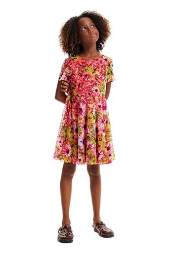 Desigual Vest_Garden 3012 Rosa Marlen Vestidos, Red, 14 Years Muchachas