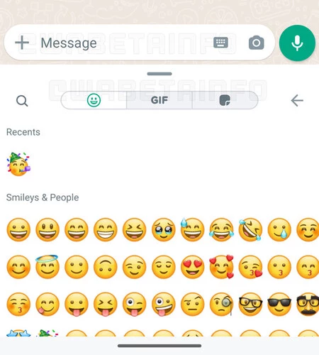 このバージョンでは、絵文字セレクター、アニメーション GIF、ステッカーにも変更が加えられています。
