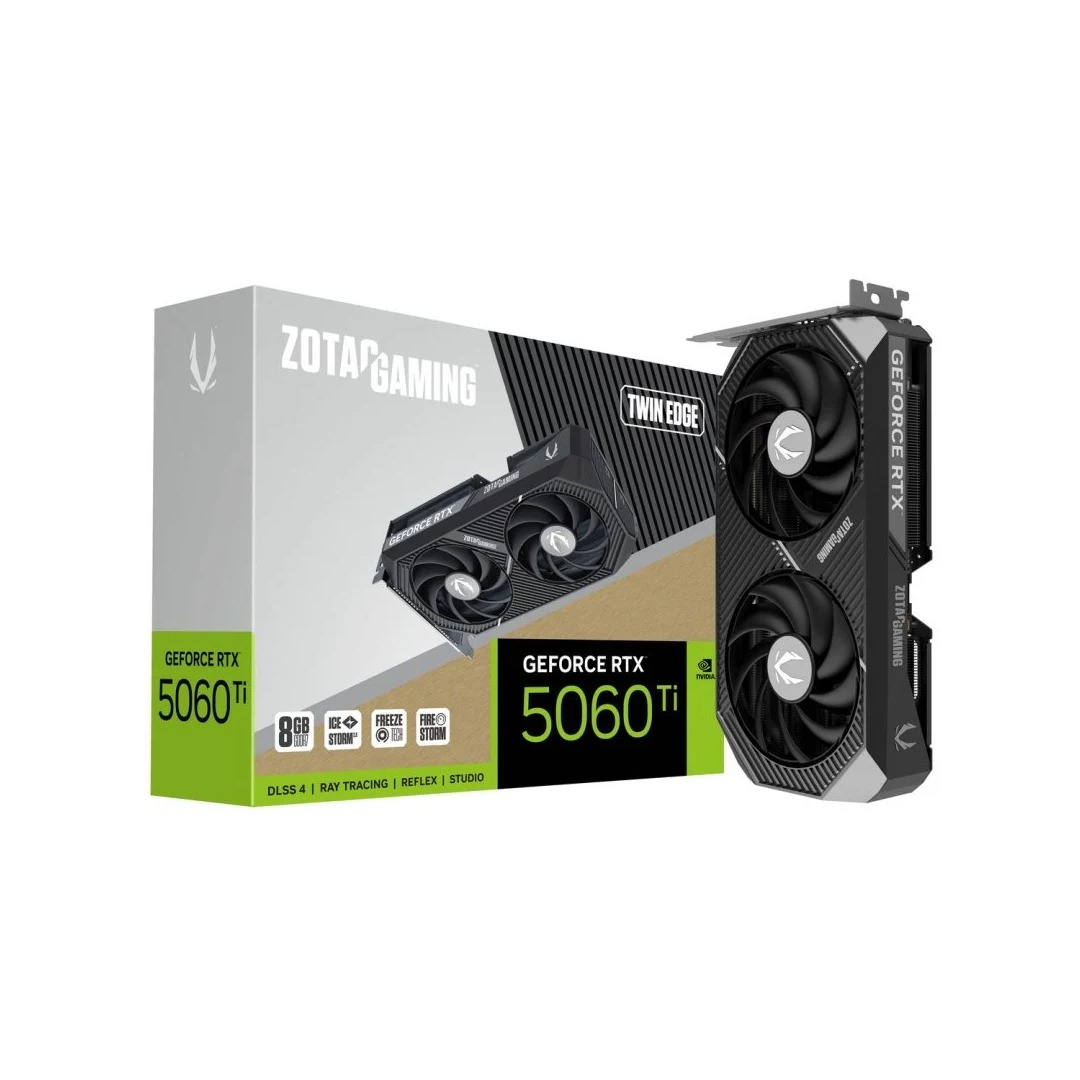 Tarjeta Gráfica ZOTAC GAMING GeForce RTX 5060 Ti Twin Edge 8GB GDDR7 Reflex 2 RTX AI DLSS4
