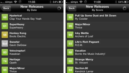 Metafy: descubre discos para Spotify en el iPhone según Metacritic